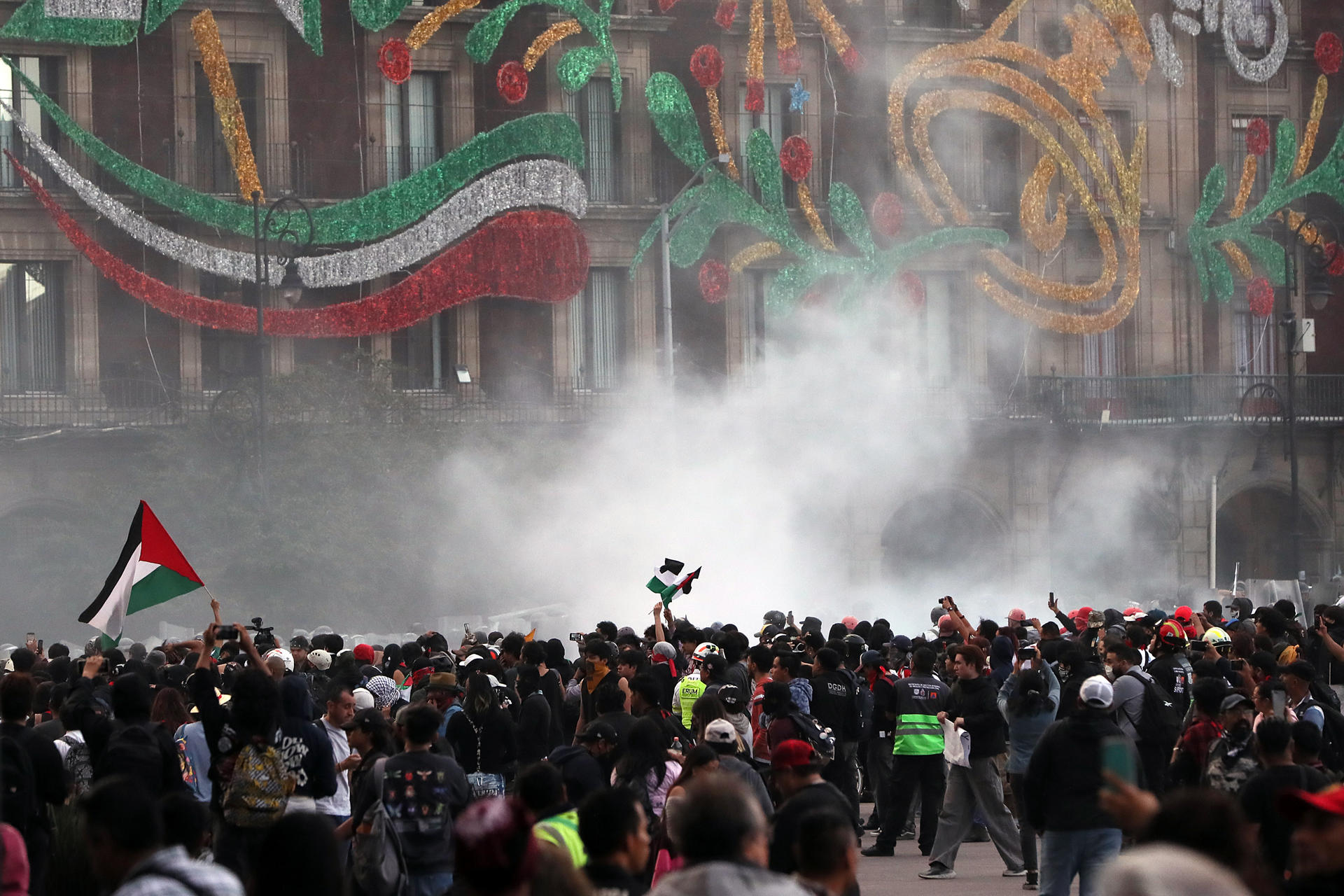 El apoyo a Gaza se suma a la marcha por el 2 de octubre