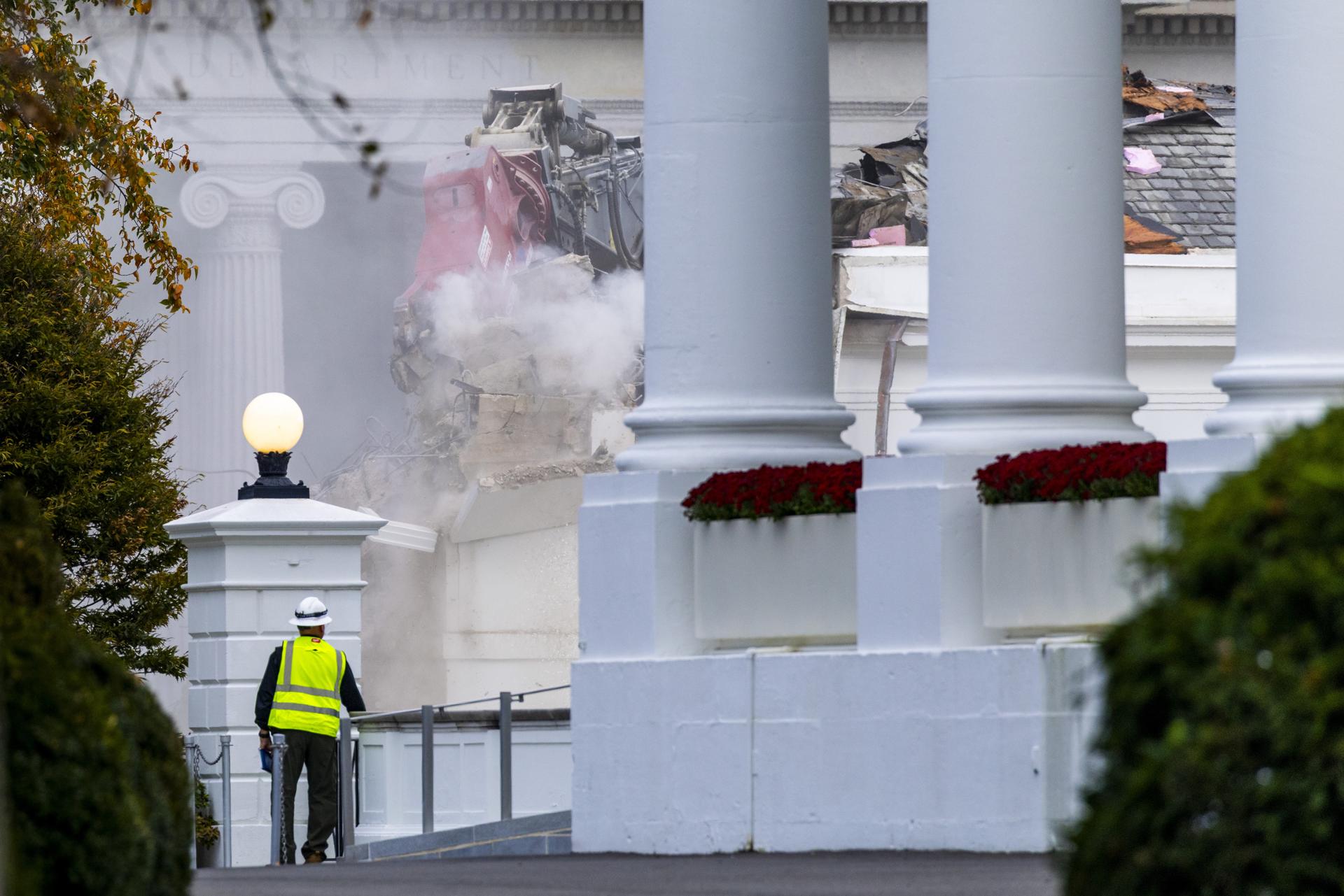 El Ala Este de la Casa Blanca será demolida totalmente para construir salón de baile de Trump