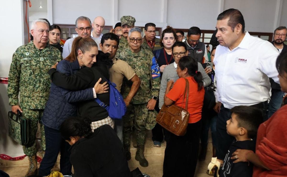 Claudia Sheinbaum visita a damnificados por las lluvias en Puebla Claudia Sheinbaum visita a damnificados por las lluvias en Puebla