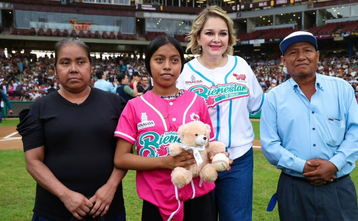 Sinaloa logra un 'Cuadrangular del Bienestar' en favor de niños enfermos - nina-beneficiaria-de-partido-de-beisbol-con-causa