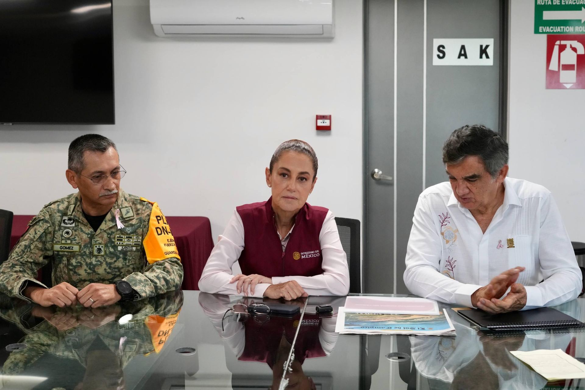 Sheinbaum descarta riesgos por crecimiento del río Pánuco en Tamaulipas