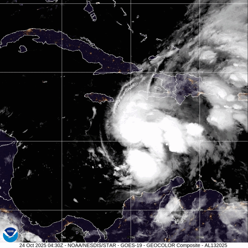 Alerta Roja por 'Melissa' previo a ser huracán monstruo: ¿Qué países serán afectados? - tormenta-tropical-melissa-24-oct