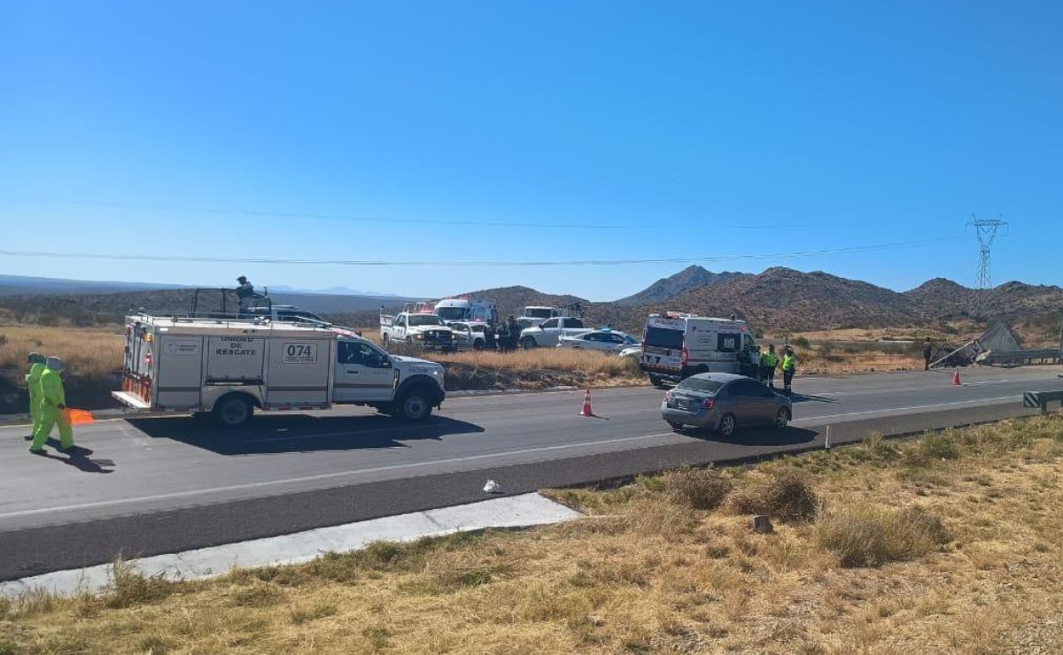 Volcadura en carretera de Chihuahua deja 6 migrantes muertos