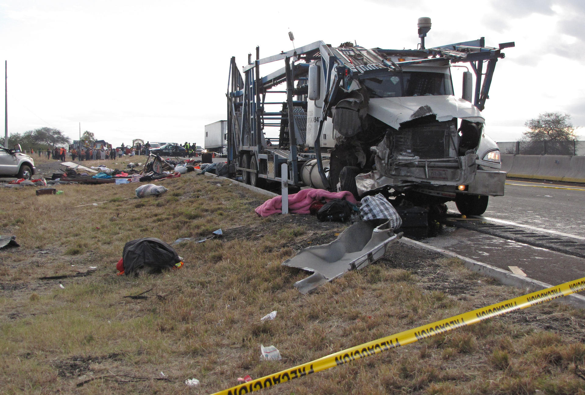 Nueve jornaleros fallecen en un accidente vial en el estado de Guanajuato