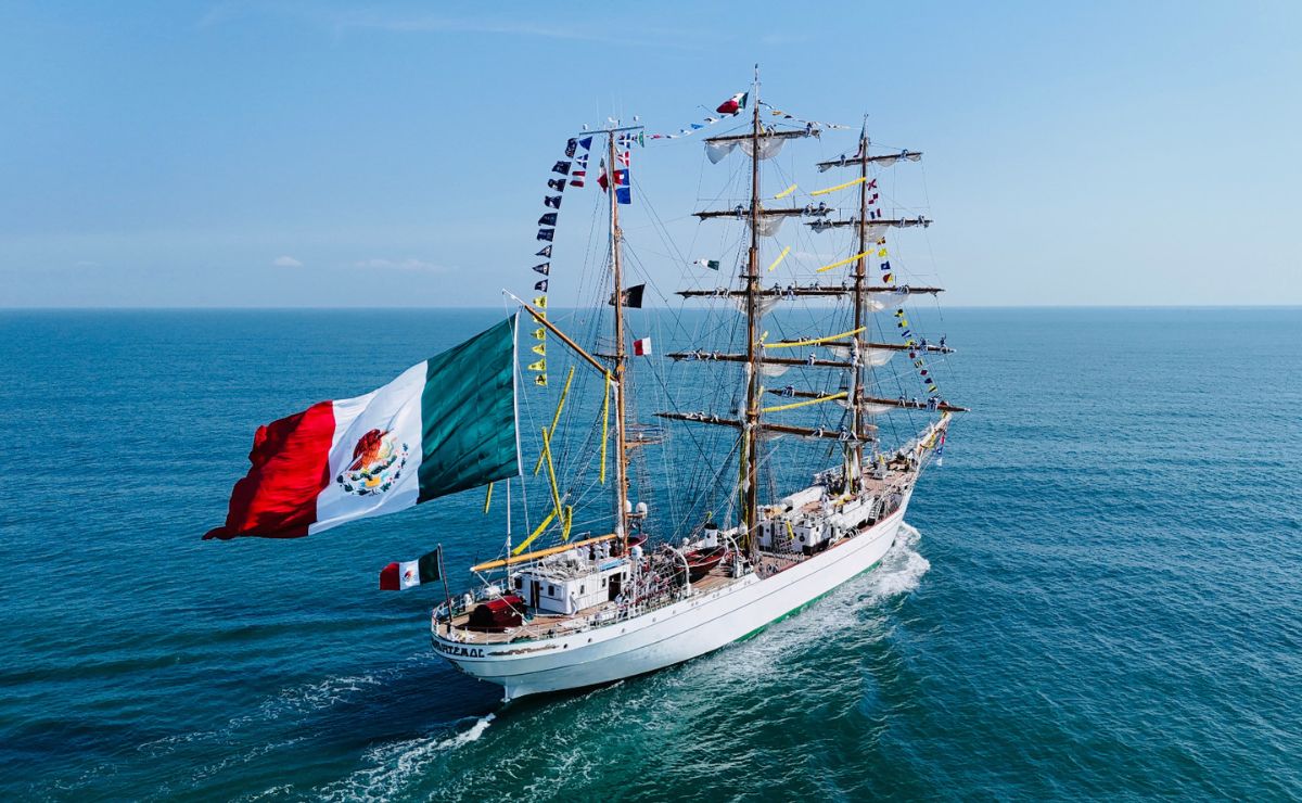 Buque Escuela ‘Cuauhtémoc parte de Veracruz hacia el Canal de Panamá y Acapulco
