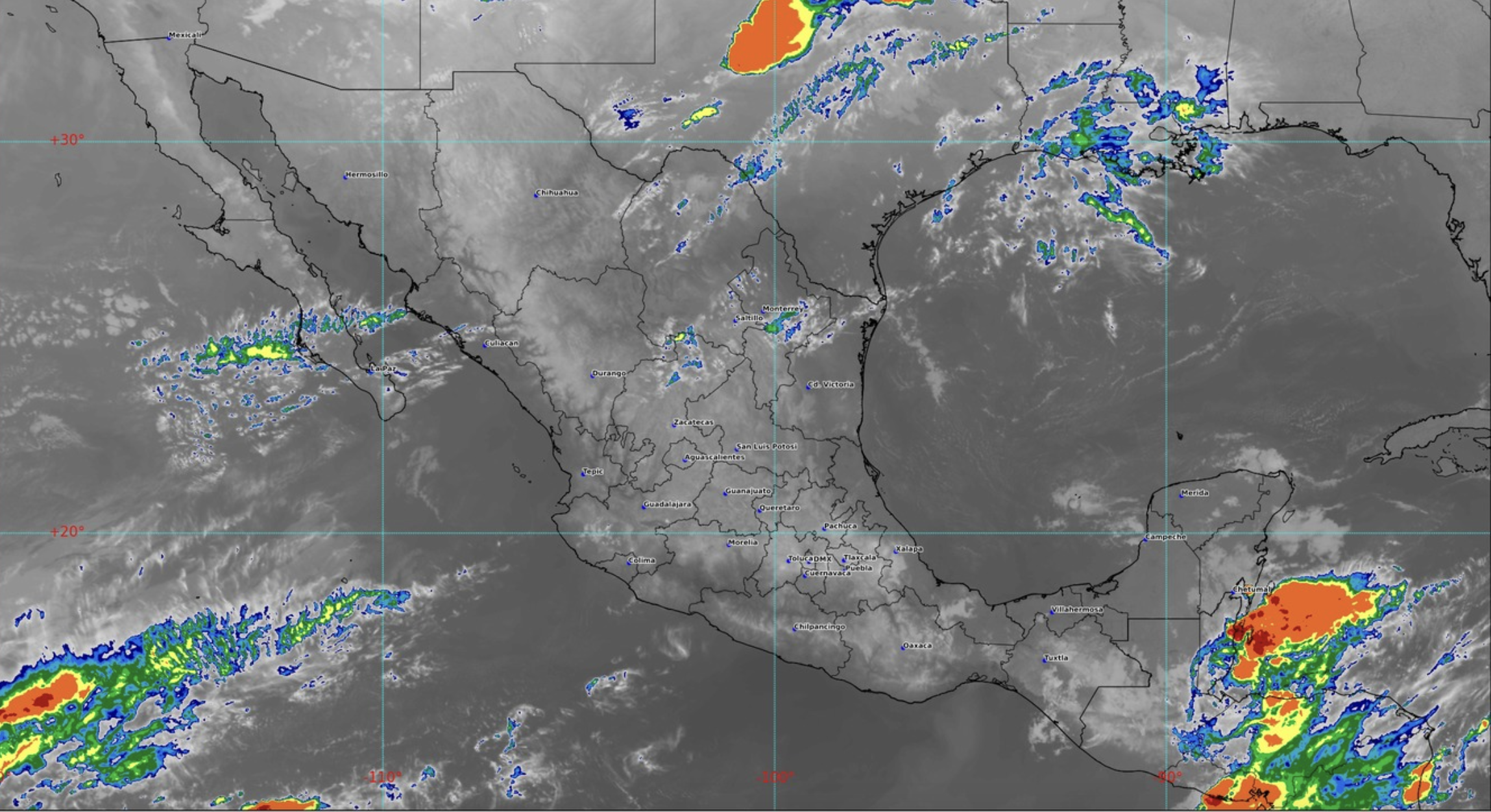 Alerta por fuertes lluvias en las próximas 72 horas en diversas zonas de México