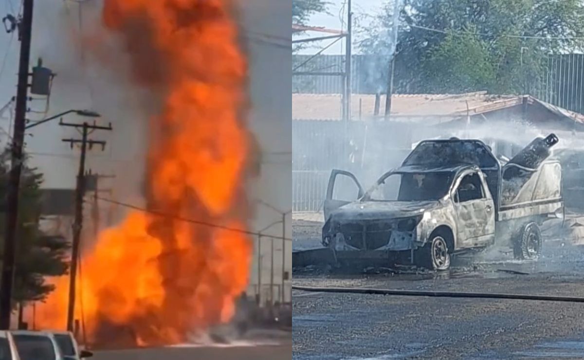 Video: Se incendia camión y explotan tanques de gas en Mexicali