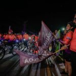 Más de mil 300 ciclistas participan en la Rodada Naranja contra la violencia de género en Sinaloa