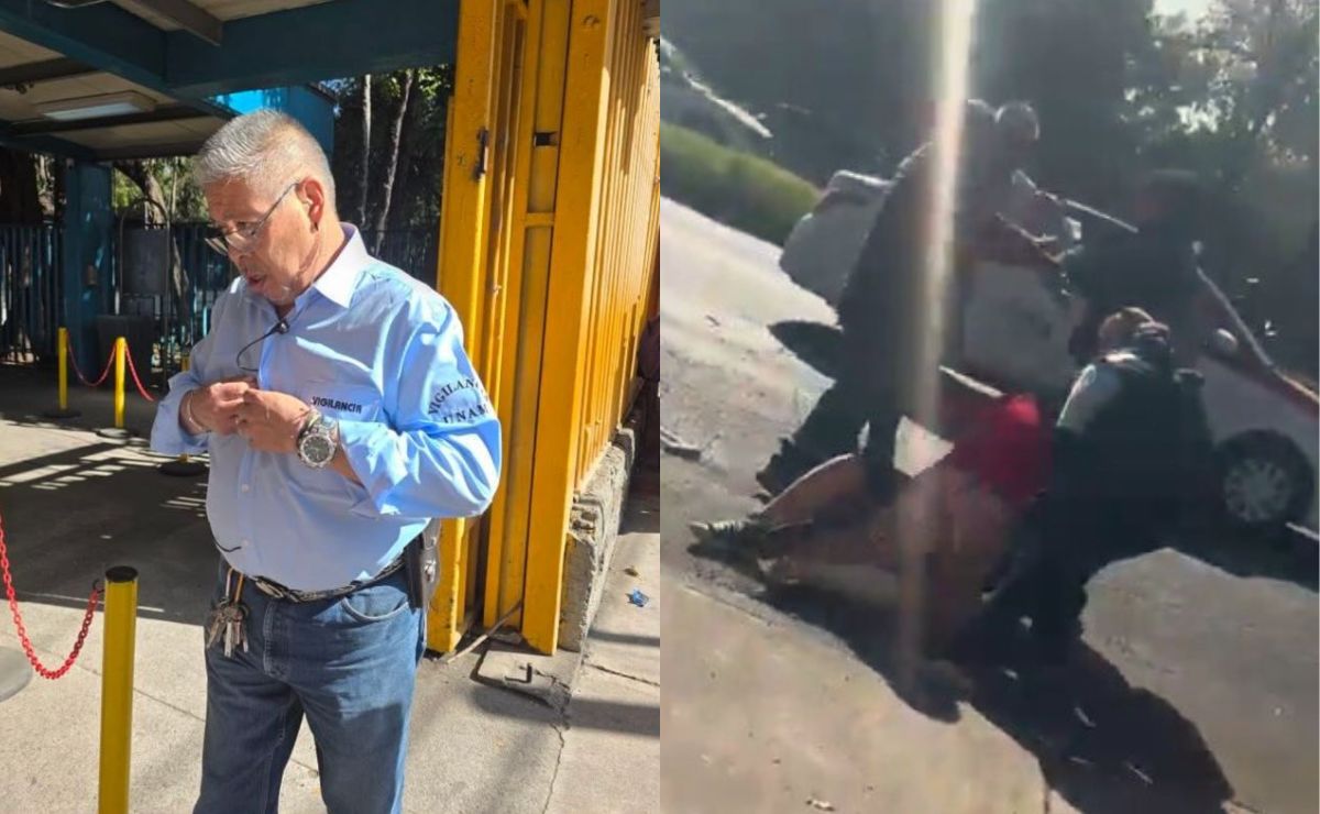Video: Vigilante del CCH Vallejo agrede a alumna en muletas y a su mamá