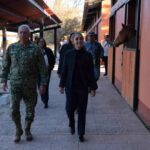 Claudia Sheinbaum y general secretario Trevilla visitan el Campo Militar de Santa Gertrudis, en Chihuahua