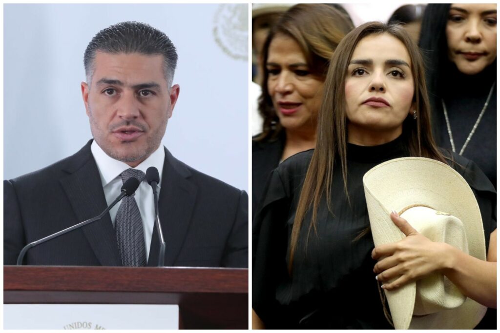 Se reúnen García Harfuch y la alcaldesa de Uruapan, Grecia Quiroz