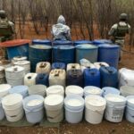 Inhabilitan laboratorio clandestino en Mocorito, Sinaloa; aseguran 170 kilos de metanfetamina