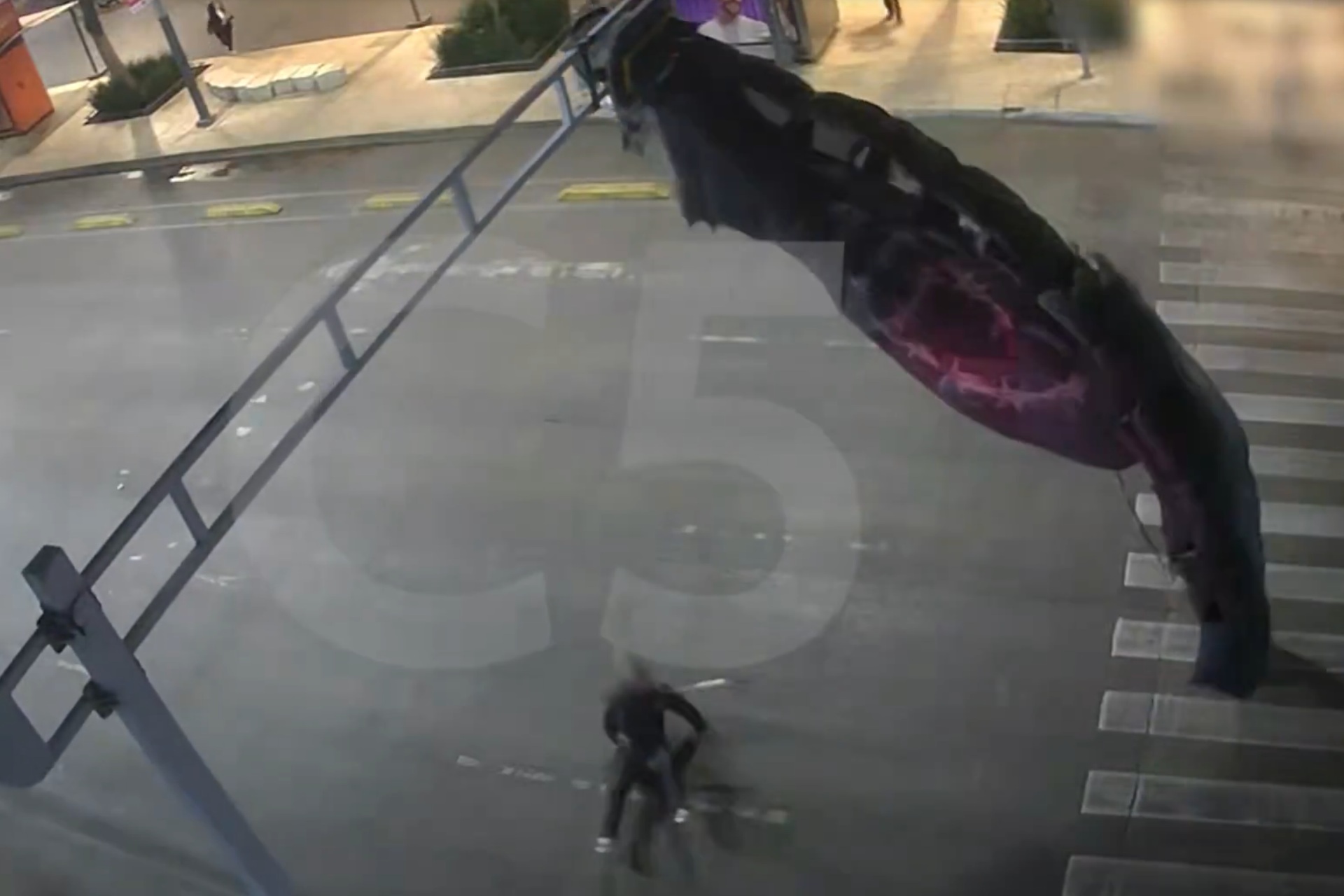 Video: Paracaidista queda atorado en semáforo del Centro Histórico de CDMX Video: Paracaidista queda atorado en semáforo del Centro Histórico de CDMX