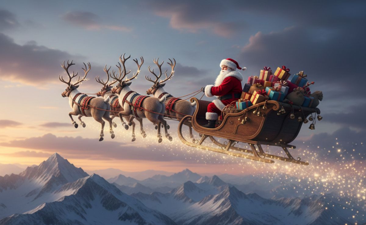 Santa Claus inicia entrega de regalos a niños; aquí puedes seguir su ruta en tiempo real