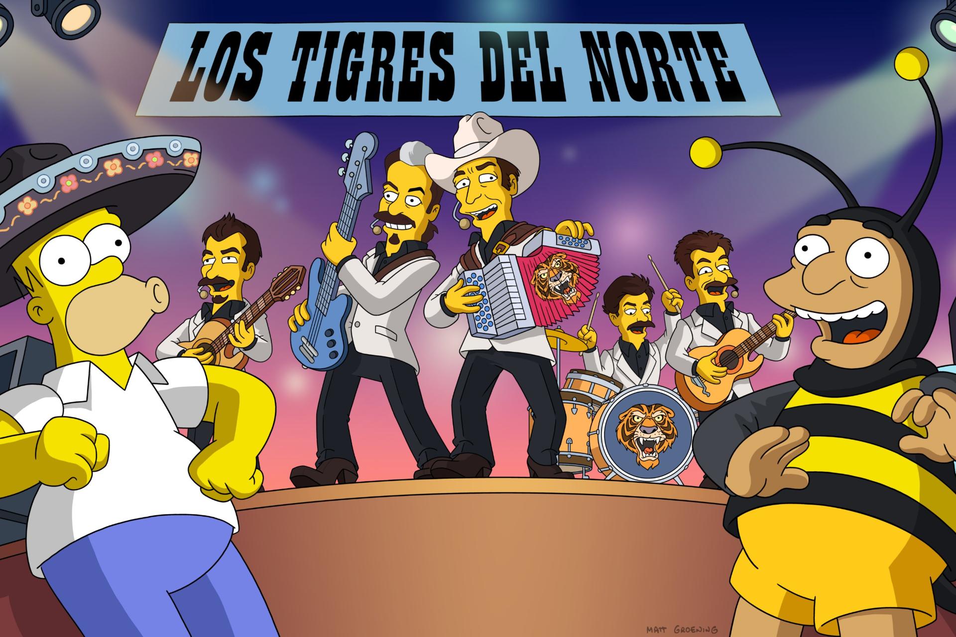 Los Tigres del Norte aparecerán en ‘The Simpsons’ con un histórico corrido