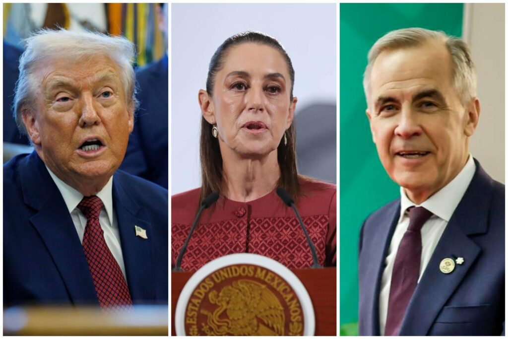 Trump, Sheinbaum y Carney se verán en Washington con futuro incierto para el T-MEC