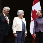 Sheinbaum recibe en Palacio Nacional a la gobernadora general de Canadá, Mary Simon