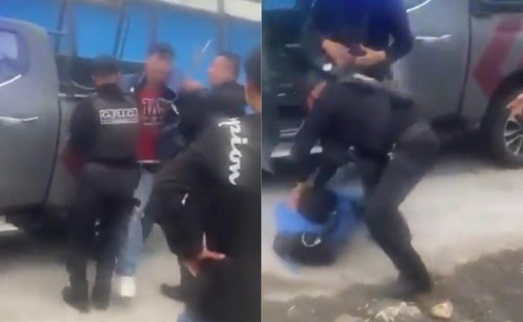 Video: Policías de García, NL, golpean a joven ciclista