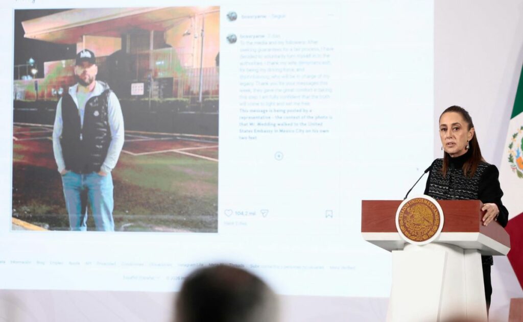 Sheinbaum reitera que Ryan Wedding se entregó y niega operaciones de EE.UU. en México