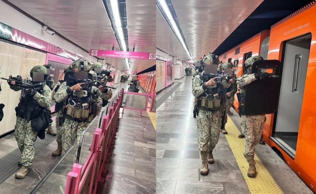 Ejército realiza ejercicio antiterrorista en Metro CDMX previo al Mundial 2026