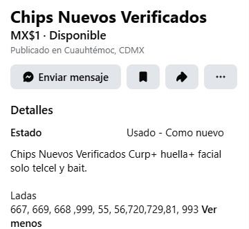 Registro celular: Venden chips presuntamente vinculados a CURP listos para usar - oferta-de-chips-celulares-supuestamente-registrados