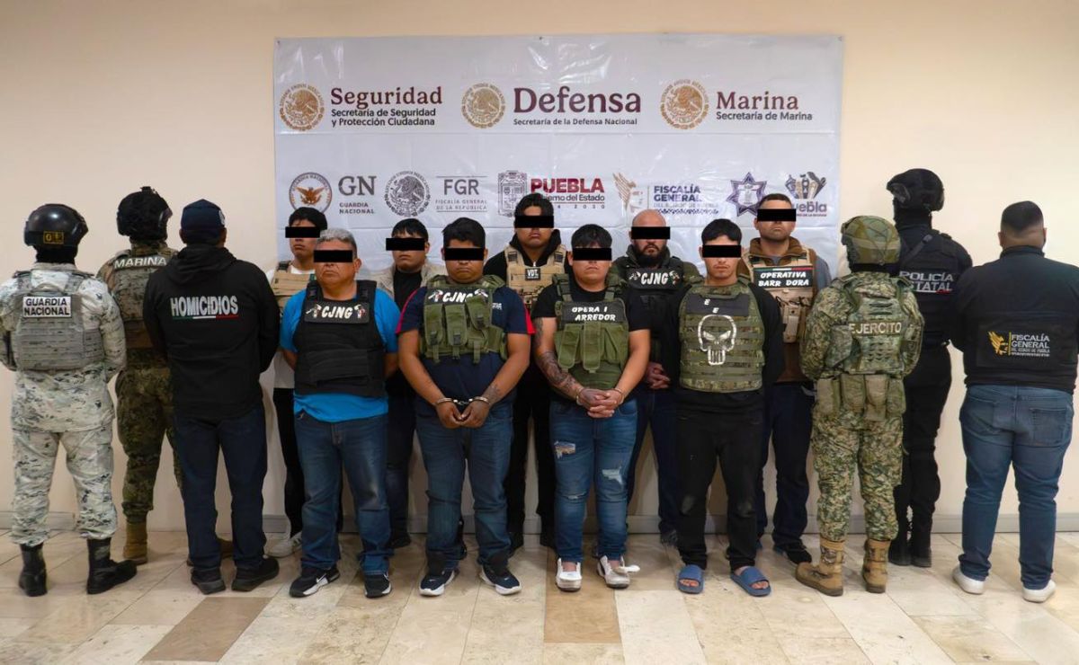 Detienen en Puebla a 9 presuntos miembros del CJNG