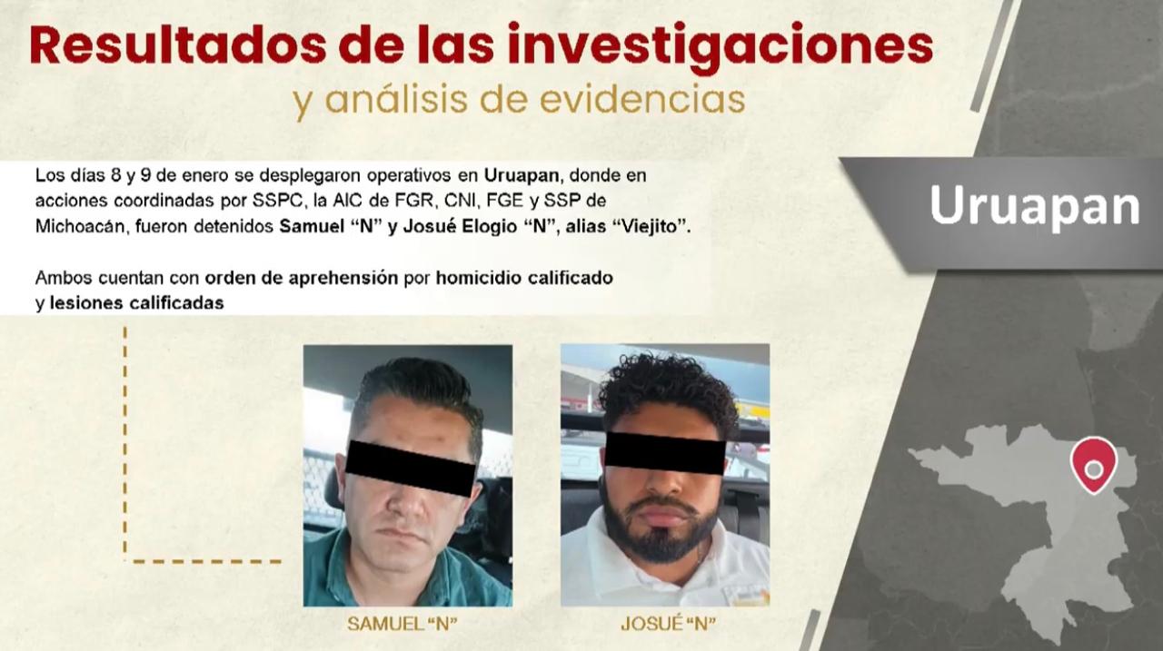 Caso Carlos Manzo; fuerzas federales detuvieron a otros dos implicados Caso Carlos Manzo; fuerzas federales detuvieron a otros dos implicados