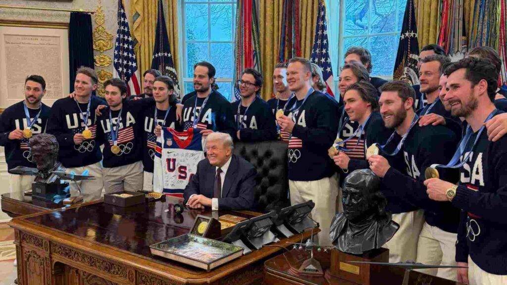 Equipo masculino de hockey y Erika Kirk, invitados de Trump a su discurso en el Capitolio