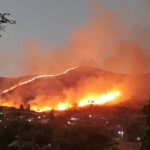 Se registra incendio en inmediaciones de Monte Albán