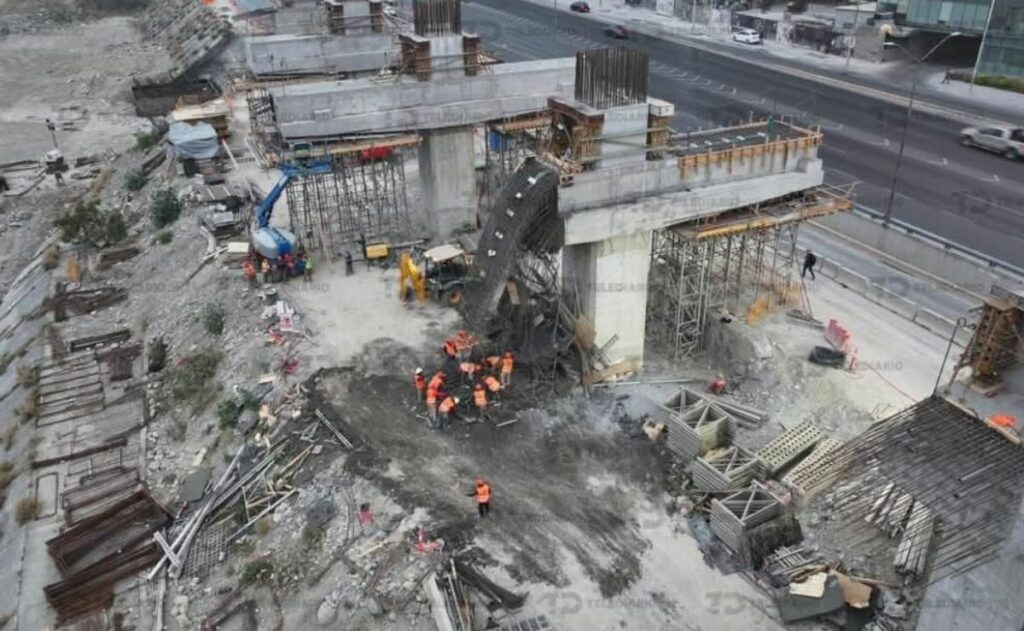 Colapsa estructura en L4 del Metro de Monterrey; hay cuatro heridos