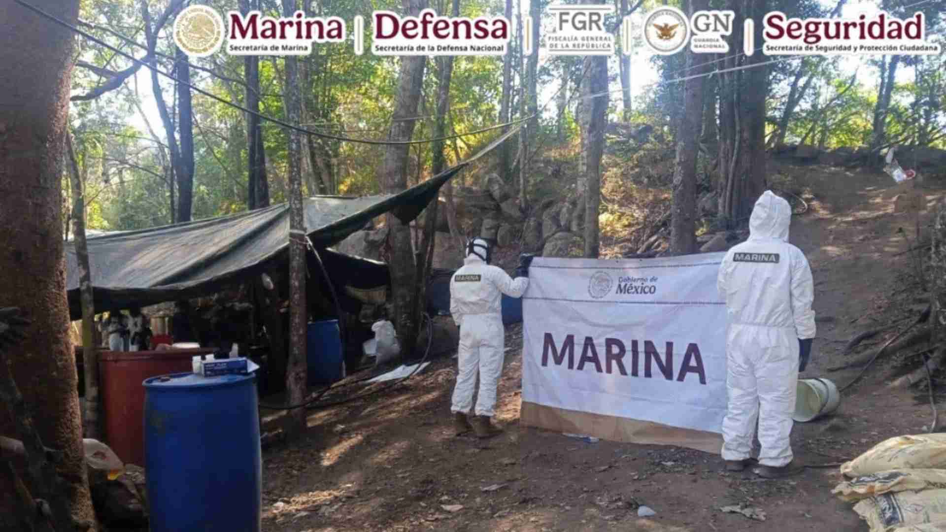 Decomisan 300 kilos de metanfetamina en el estado de Guerrero