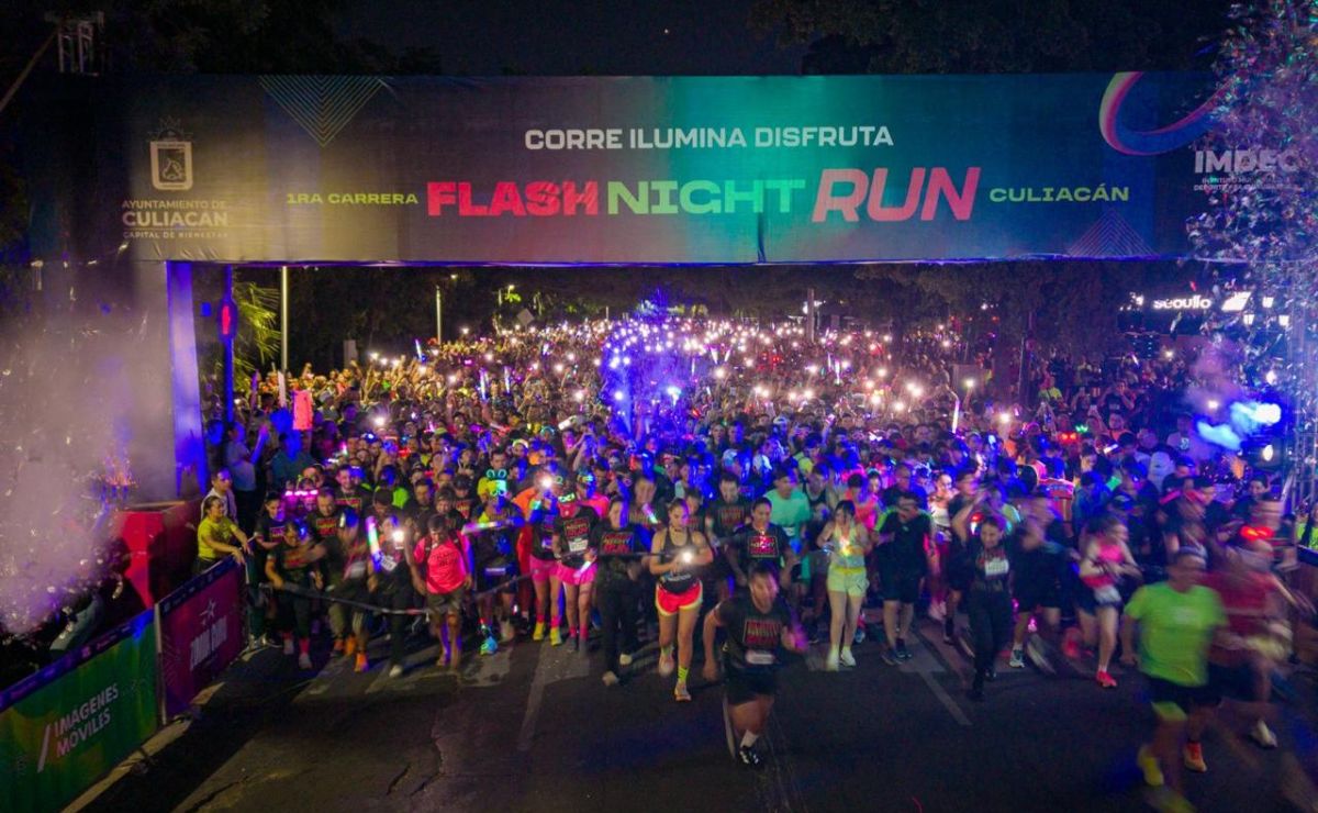 Flash Night Run reúne a 17 mil personas en Culiacán