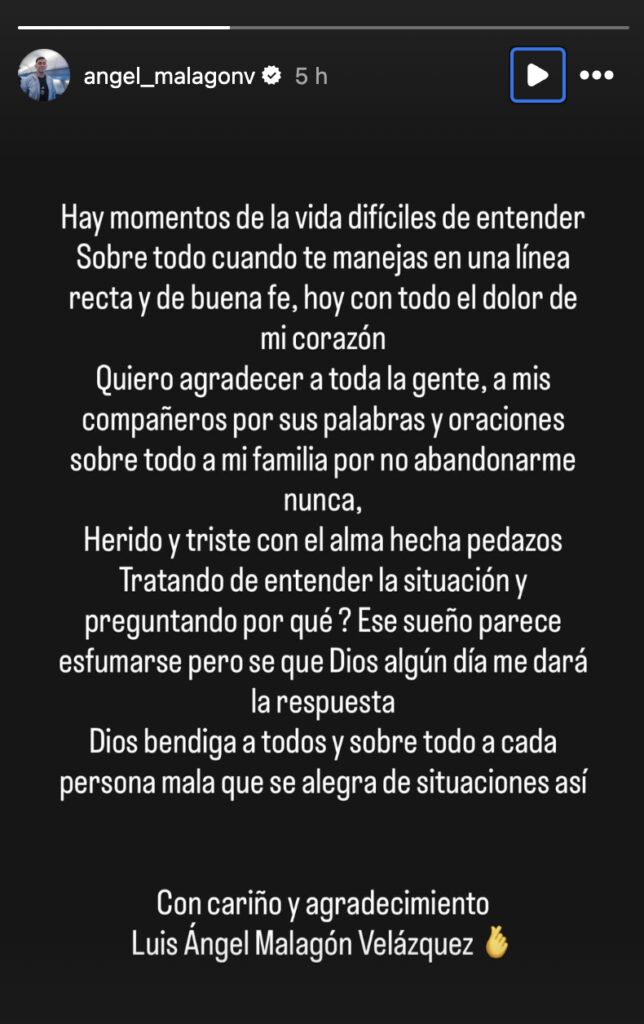 "Herido y triste con el alma hecha pedazos": Luis Ángel Malagón tras lesión - luis-angel-malagon-mensaje-lesion-644x1024