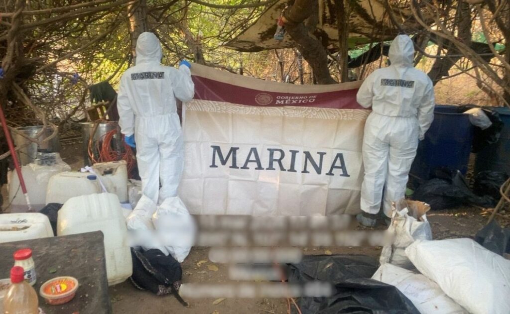 Marina y SSPC neutralizan laboratorio clandestino en El Tule, Culiacán