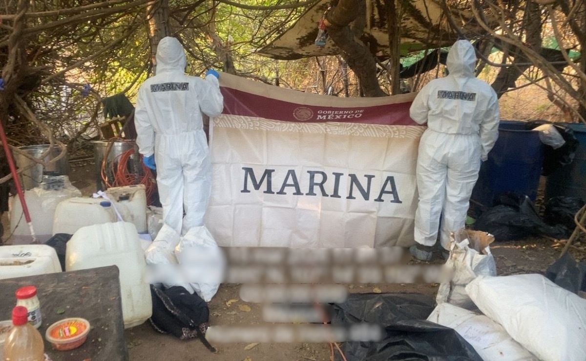 Marina y SSPC neutralizan laboratorio clandestino en El Tule, Culiacán