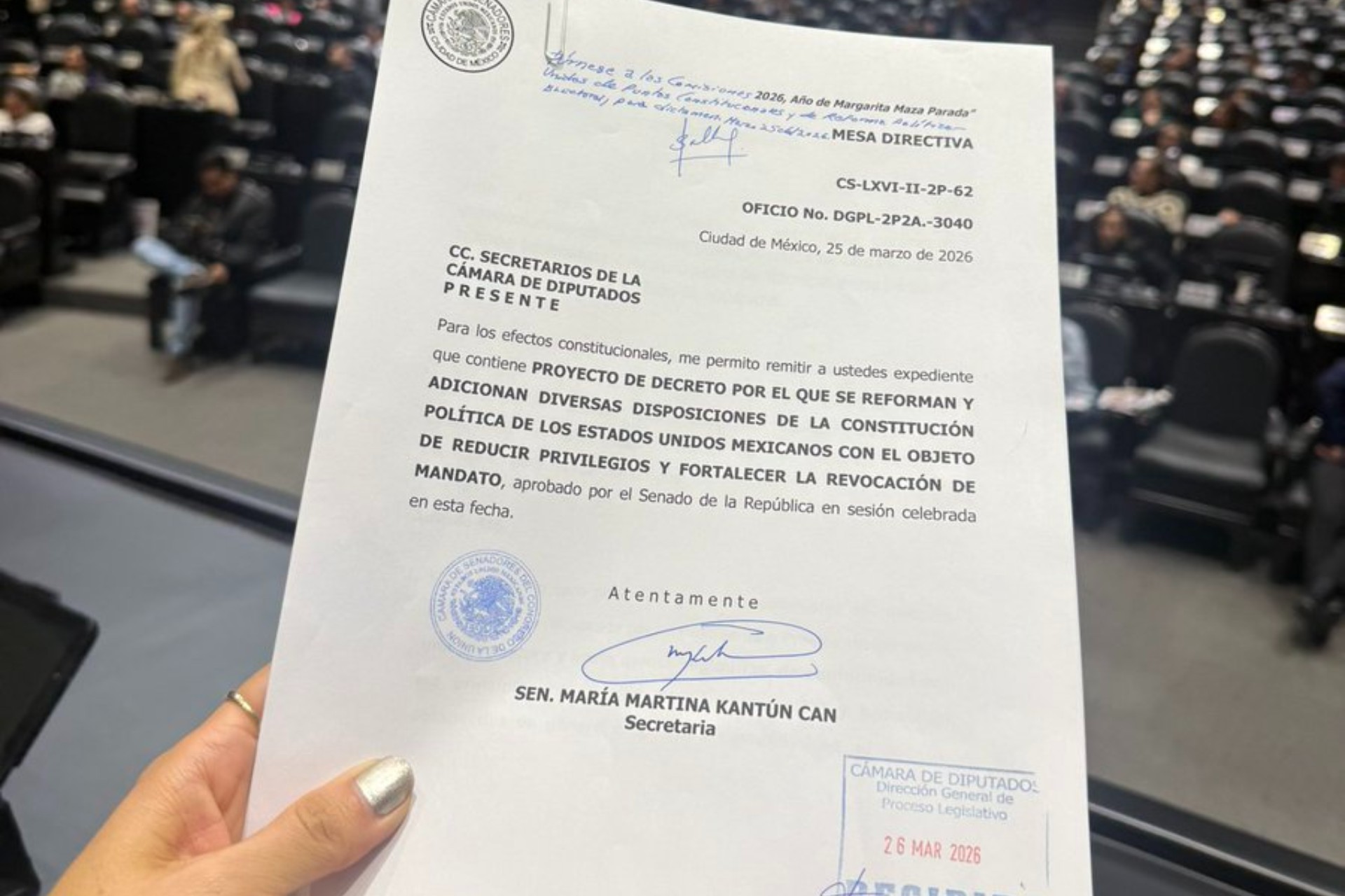 Plan B de Reforma Electoral llega a la Cámara de Diputados, con Revocación de Mandato hasta 2028