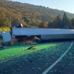 Volcadura de tráiler provoca cierre de la autopista México-Cuernavaca