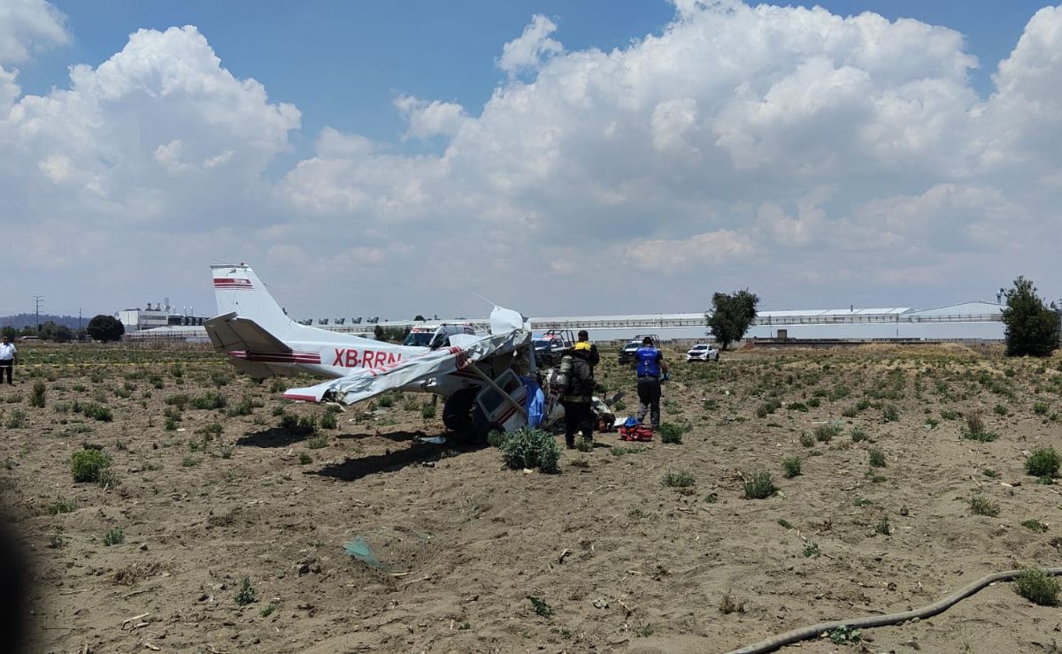 Se desploma avión pequeño en Huejotzingo, Puebla
