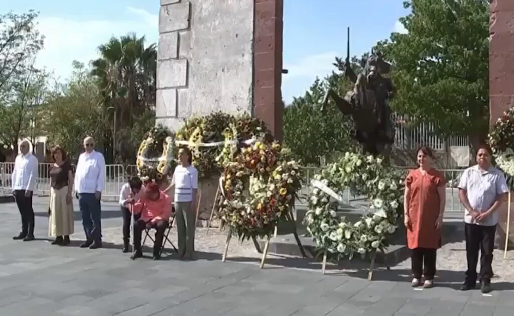 Claudia Sheinbaum encabeza guardia de honor por aniversario luctuoso de Emiliano Zapata