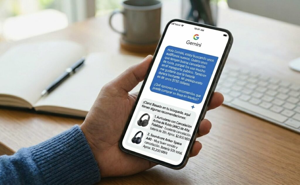 Gemini se convierte en asistente personal de compras inteligentes