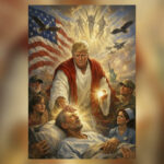 Trump publica una imagen con IA en donde aparece vestido como Jesucristo