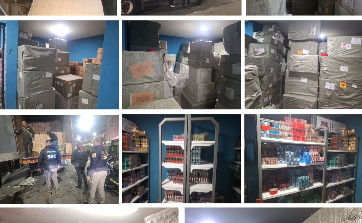 Decomisan 79 toneladas de perfumes árabes y cosméticos ilegales en CDMX