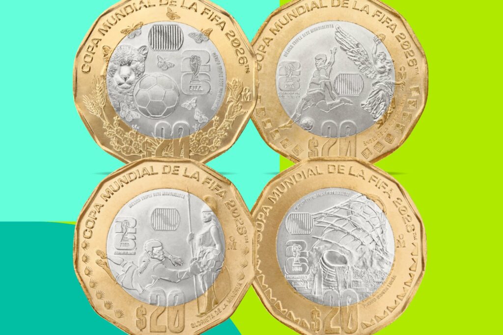 Así son las monedas que Banxico puso en circulación conmemorativas del Mundial 2026