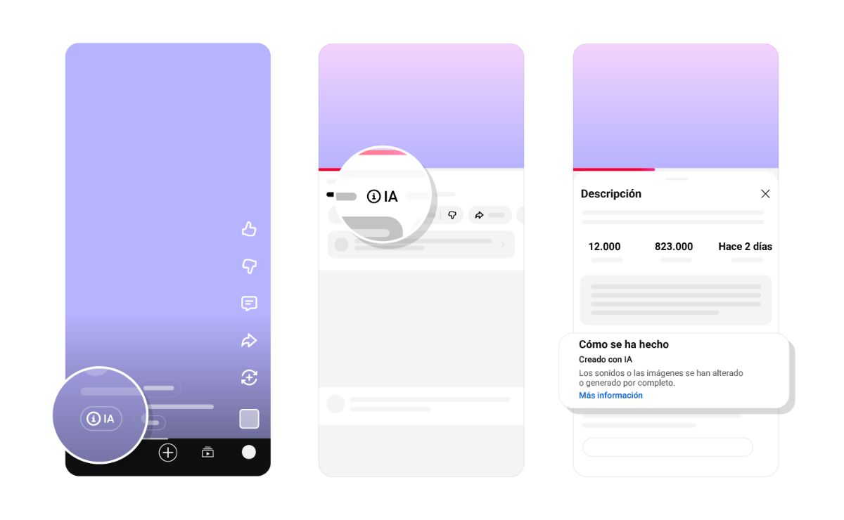 YouTube añade etiquetas para identificar contenido generado con IA YouTube añade etiquetas para identificar contenido generado con IA