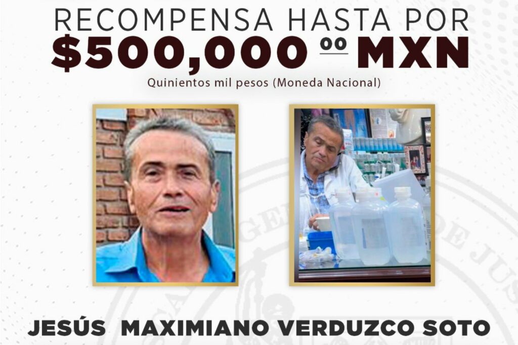 Fiscalía de Sonora ofrece recompensa por Jesús Maximiano “N”, señalado en el caso de sueros vitaminados