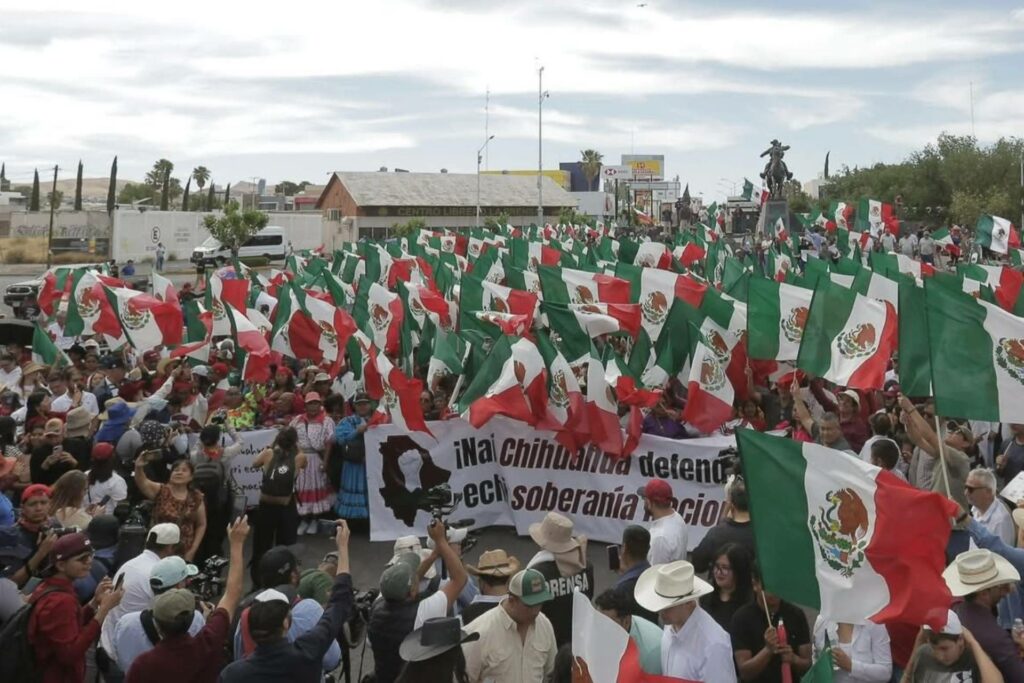Morena realiza la Marcha por la Seguridad y la Defensa de la Soberanía en Chihuahua