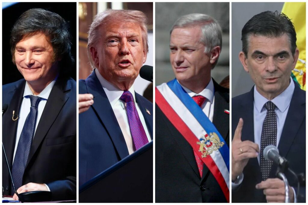 Cuatro presidentes (de derecha) en apuros: Milei, Kast, Paz y Trump