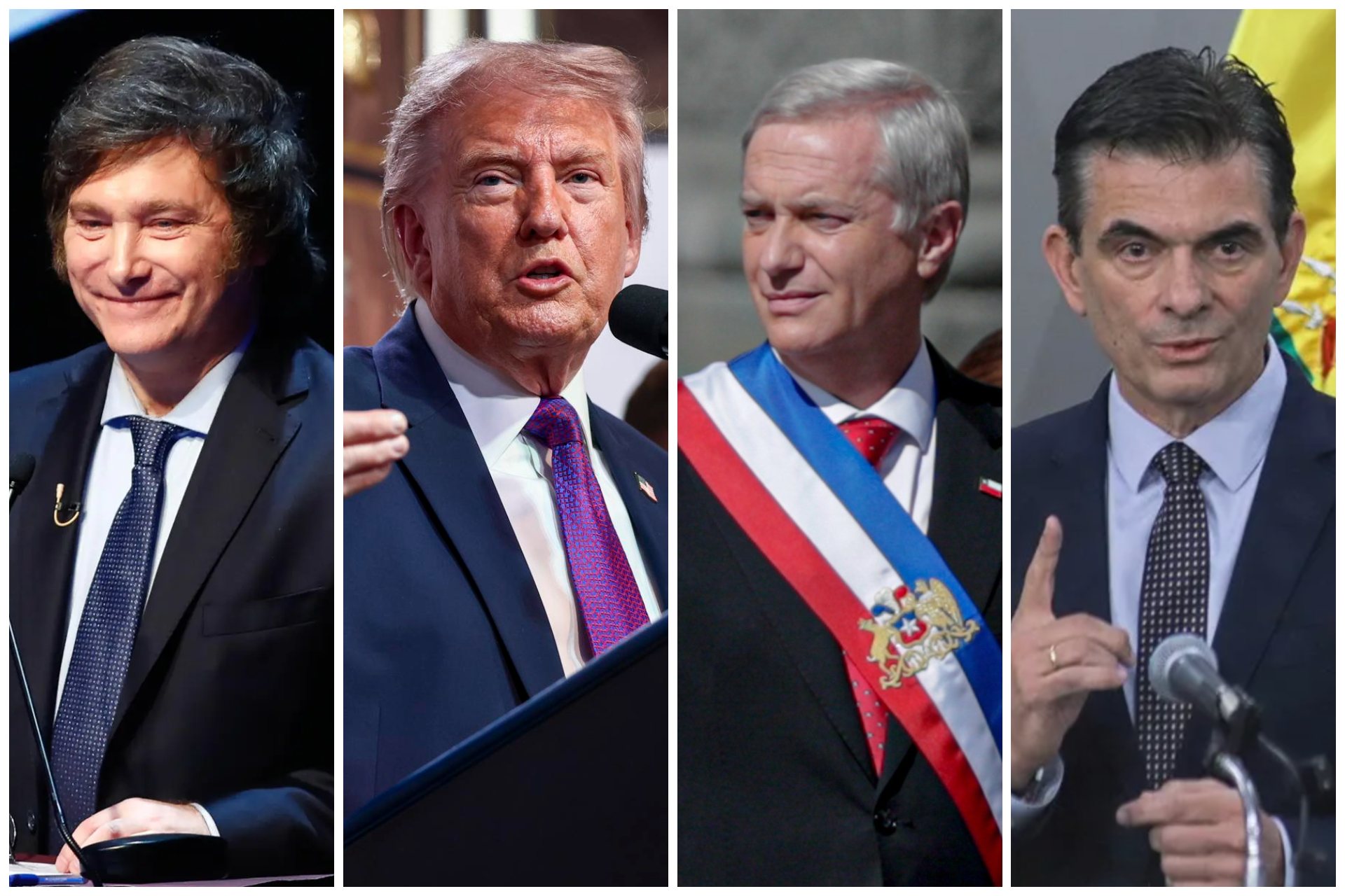 Cuatro presidentes (de derecha) en apuros: Milei, Kast, Paz y Trump Cuatro presidentes (de derecha) en apuros: Milei, Kast, Paz y Trump