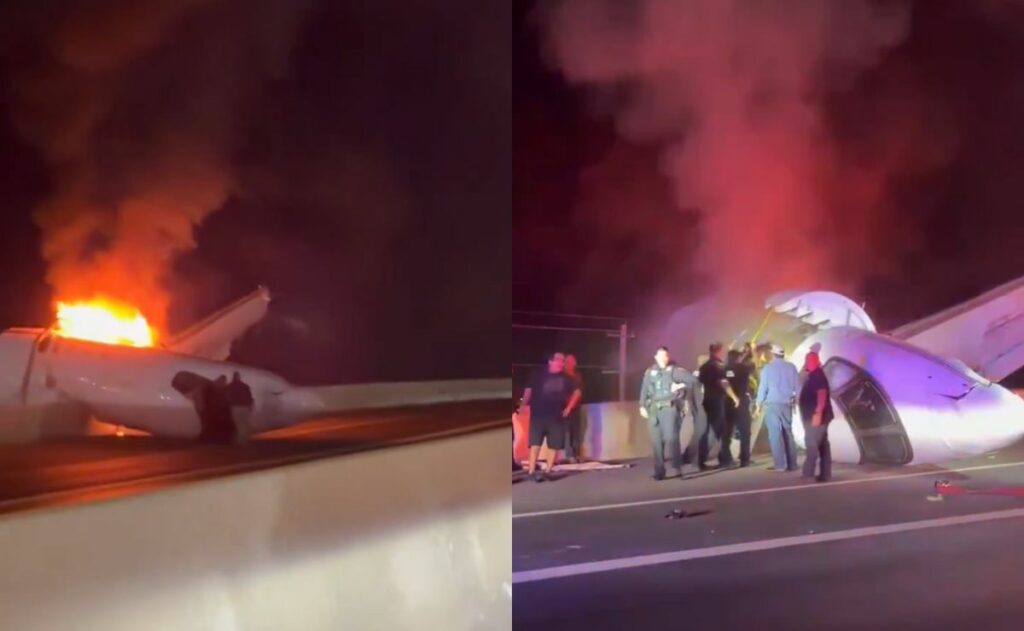 Video: Jet se desploma en autopista de Laredo, Texas; hay un muerto