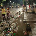 Retiran 40 toneladas de basura en el Zócalo y el Ángel de la independencia tras triunfo de México ante Corea del Sur